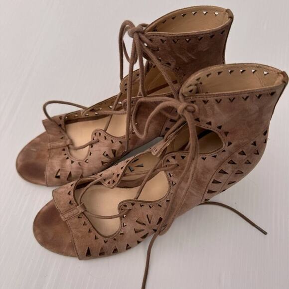 Nine West Gweniah lace up stack heeled shoes size 7.5 - Picture 2 of 10